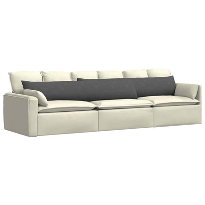 Sofa Kussens 2 pcs Donkergrijs 200 x 40 cm Katoen Stof