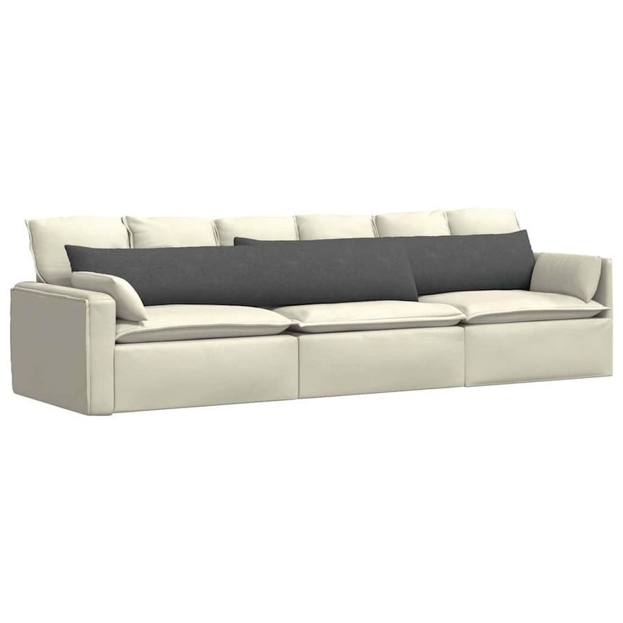 Sofa Kussens 2 pcs Donkergrijs 200 x 40 cm Katoen Stof