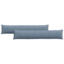 Sofa Kussens 2 pcs Blauw 200 x 40 cm Katoen Stof