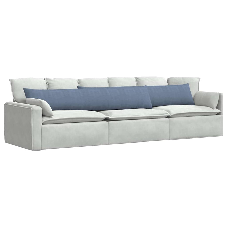 Sofa Kussens 2 pcs Blauw 200 x 40 cm Katoen Stof