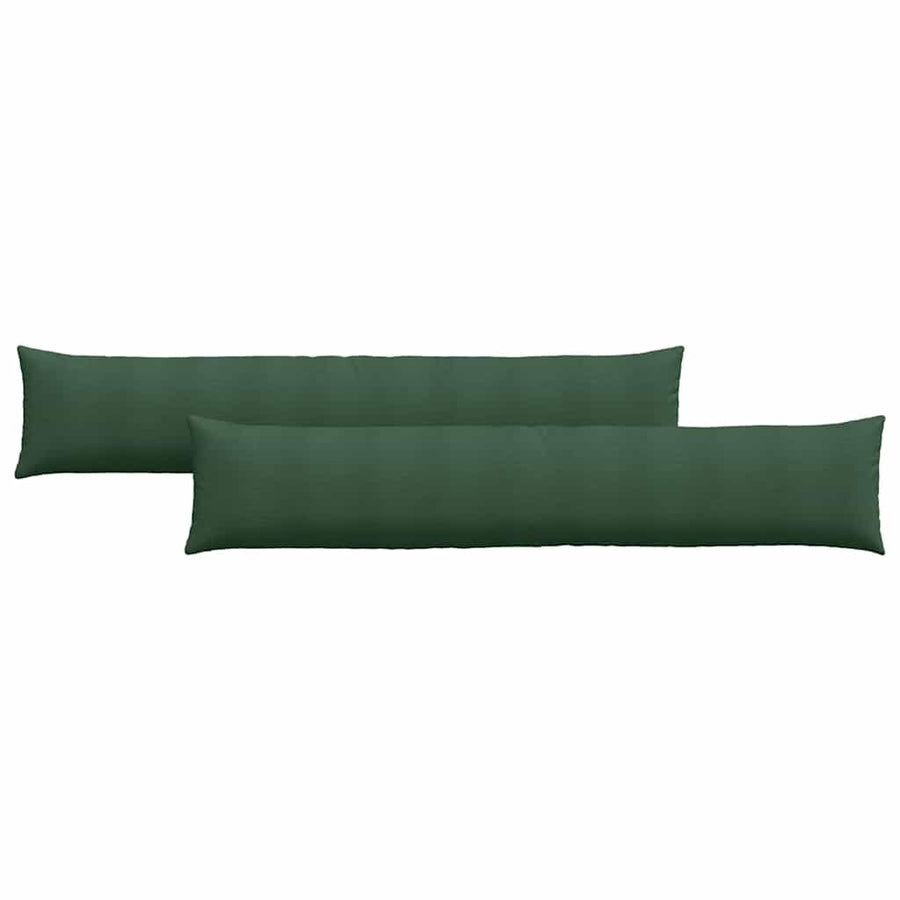 Sofa Kussens 2 pcs Donkergroen 200 x 40 cm Katoen Stof