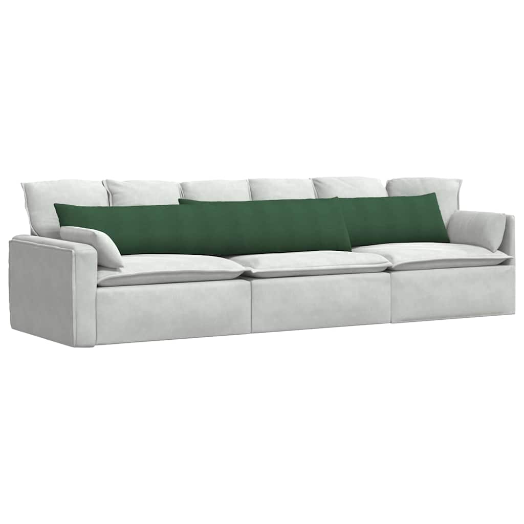 Sofa Kussens 2 pcs Donkergroen 200 x 40 cm Katoen Stof