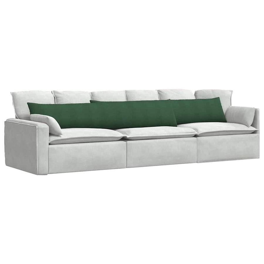 Sofa Kussens 2 pcs Donkergroen 200 x 40 cm Katoen Stof