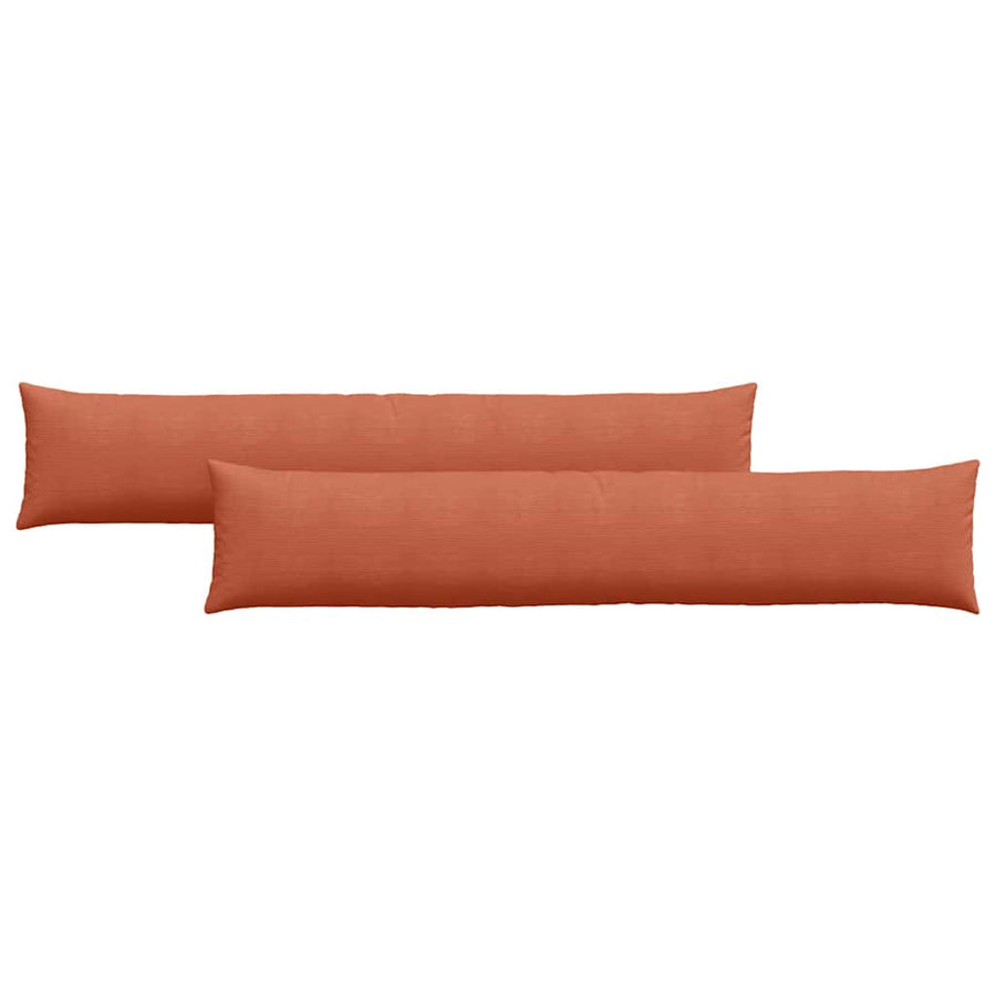 Sofa Kussens 2 pcs Rood-oranje 200 x 40 cm Katoen Stof