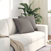 Bankkussens 2 stuks taupe 45x45 cm stof