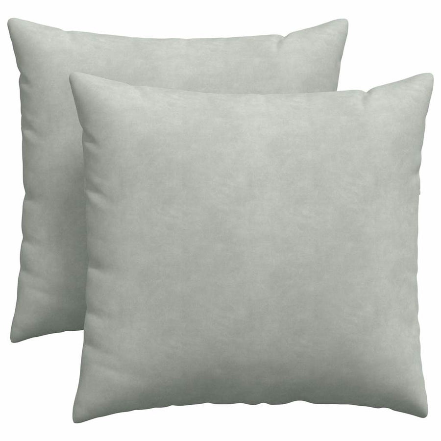 Sofa Kussens 2 pcs Lichtgrijs 45 x 45 cm Katoen Stof