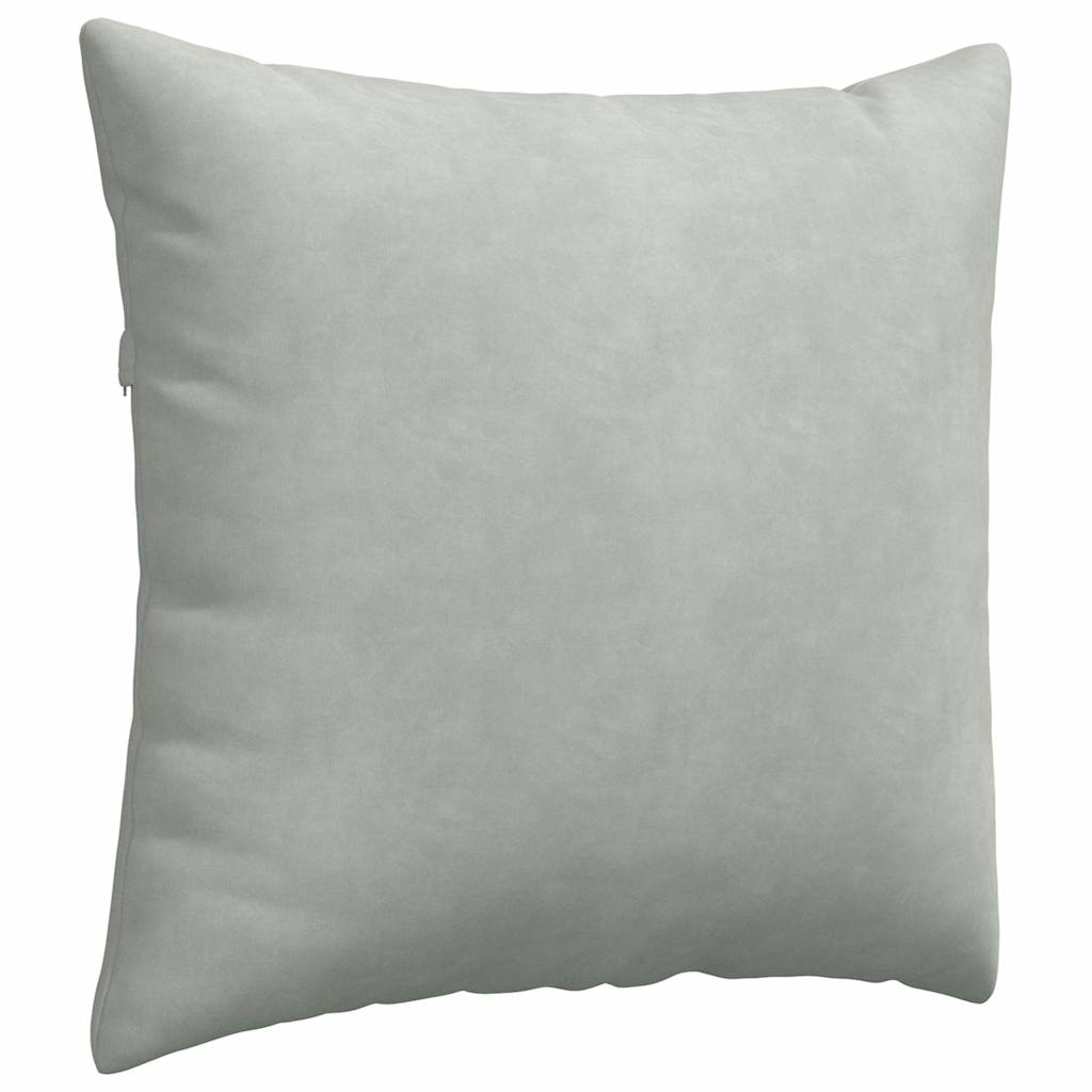 Sofa Kussens 2 pcs Lichtgrijs 45 x 45 cm Katoen Stof