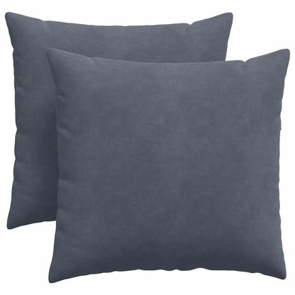 Sofa Kussens 2 pcs Donkergrijs 45 x 45 cm Katoen Stof