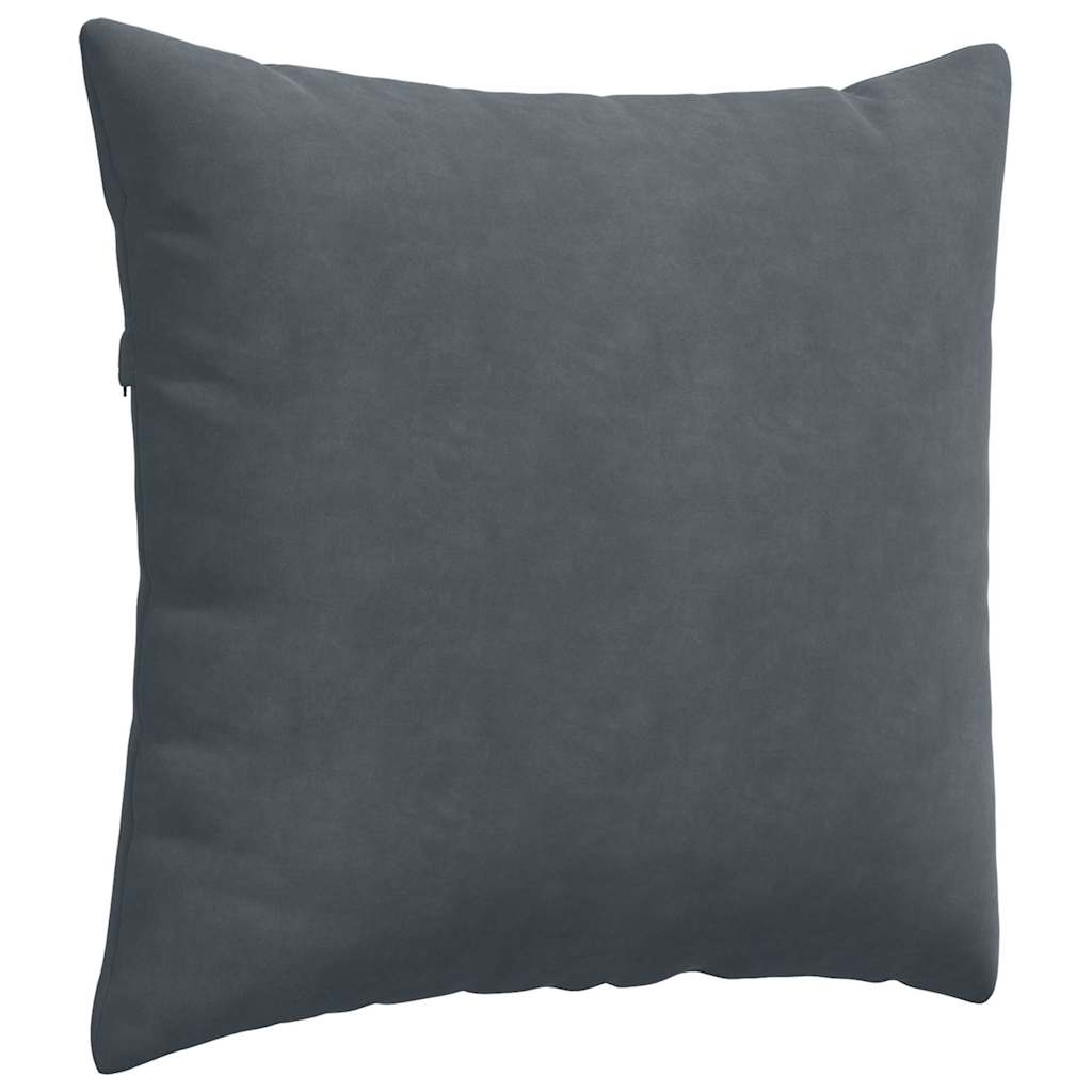 Sofa Kussens 2 pcs Donkergrijs 45 x 45 cm Katoen Stof