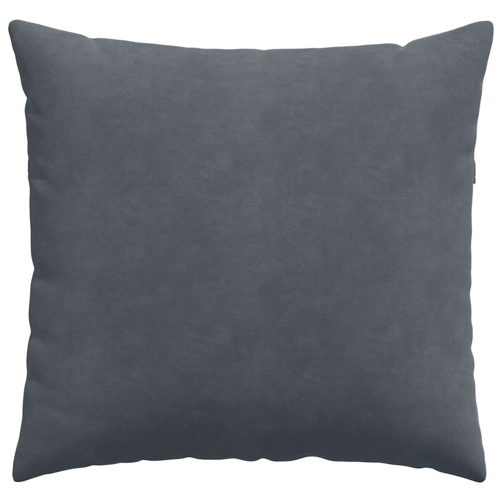 Sofa Kussens 2 pcs Donkergrijs 45 x 45 cm Katoen Stof