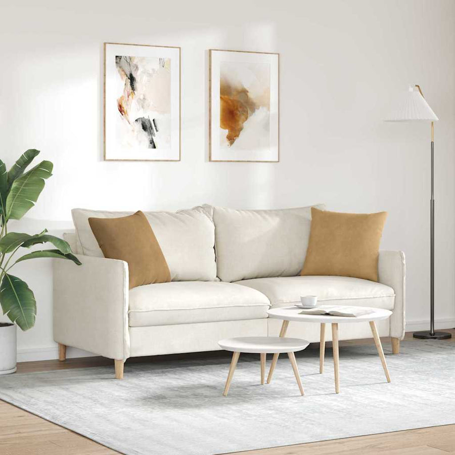 Sofa Kussens 2 pcs Bruin 45 x 45 cm Katoen Stof