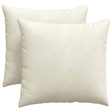 Sofa Kussens 2 pcs Crème 45 x 45 cm Katoen Stof