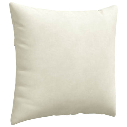 Sofa Kussens 2 pcs Crème 45 x 45 cm Katoen Stof