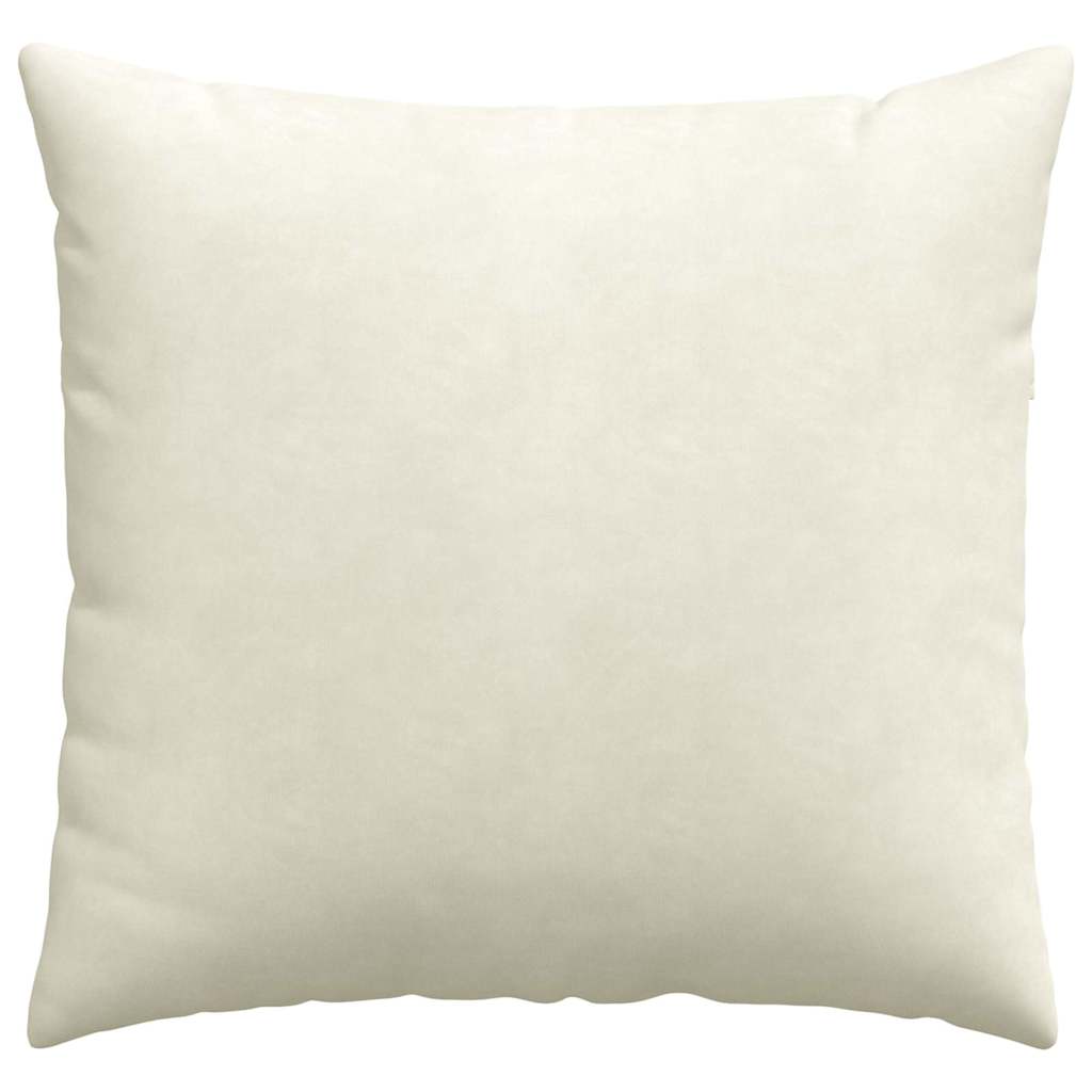 Sofa Kussens 2 pcs Crème 45 x 45 cm Katoen Stof