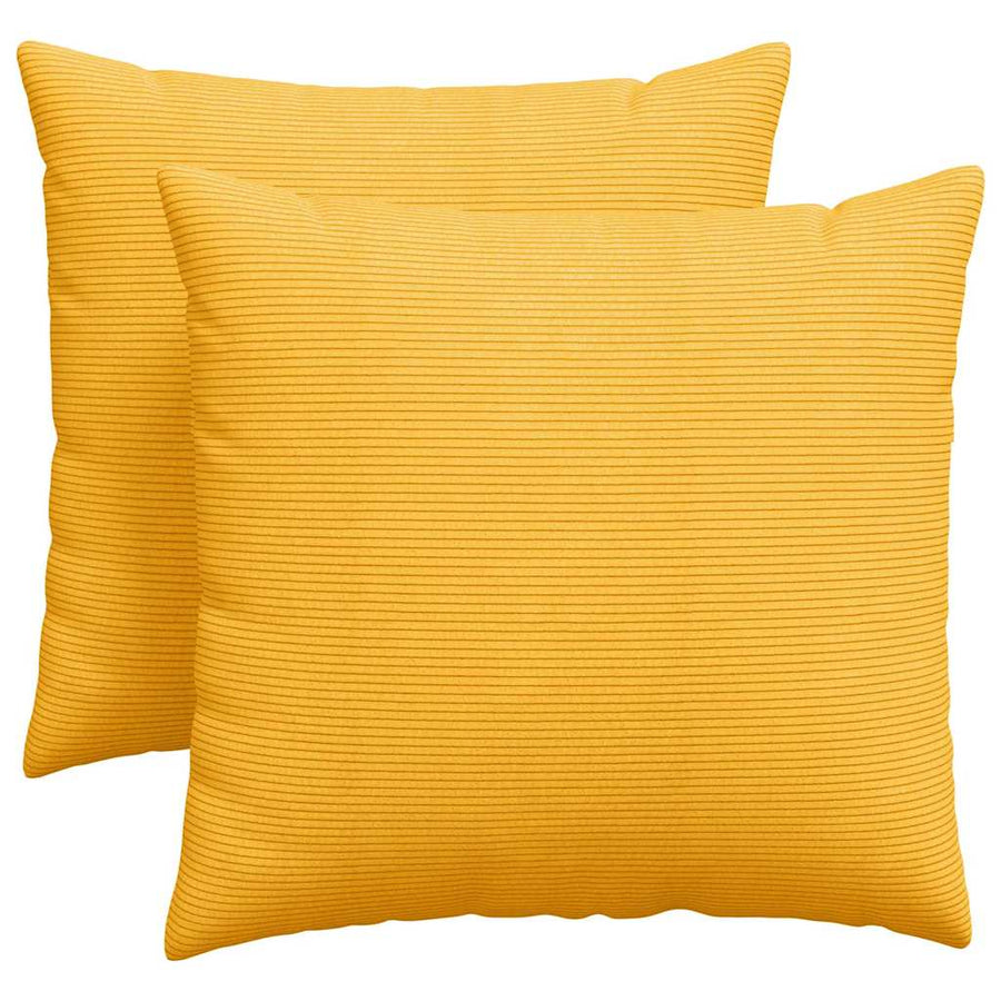 Sofa Kussens 2 pcs Lichtgeel 45 x 45 cm Katoen Stof