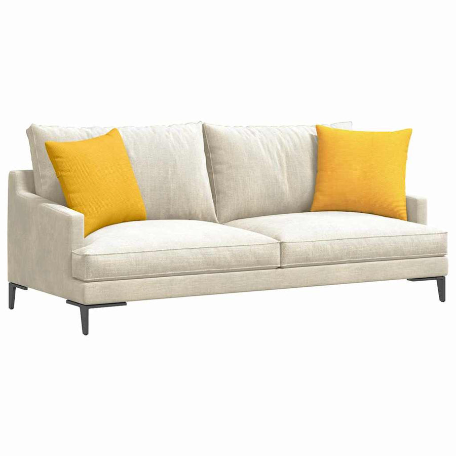 Sofa Kussens 2 pcs Lichtgeel 45 x 45 cm Katoen Stof