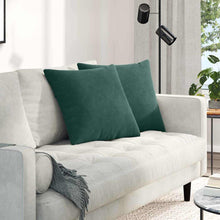 Sofa Kussens 2 pcs Donkergroen 50 x 50 cm Katoen Stof