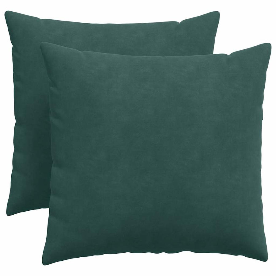 Sofa Kussens 2 pcs Donkergroen 50 x 50 cm Katoen Stof