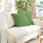 Sofa kussens 2 stuks lichtgroen 50x50x20 cm corduroy