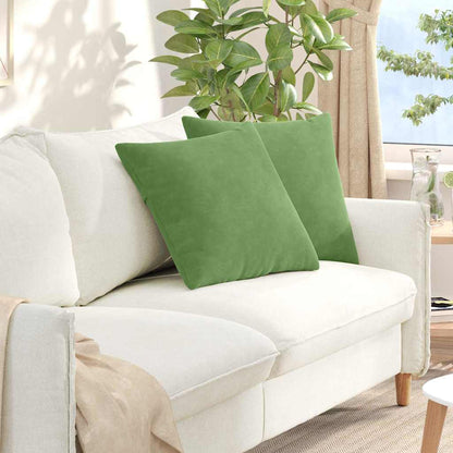 Sofa Kussens 2 pcs Lichtgroen 50 x 50 cm Katoen Stof