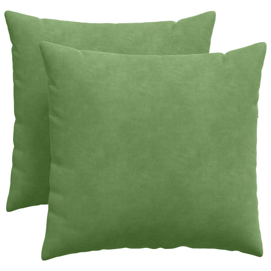 Sofa Kussens 2 pcs Lichtgroen 50 x 50 cm Katoen Stof