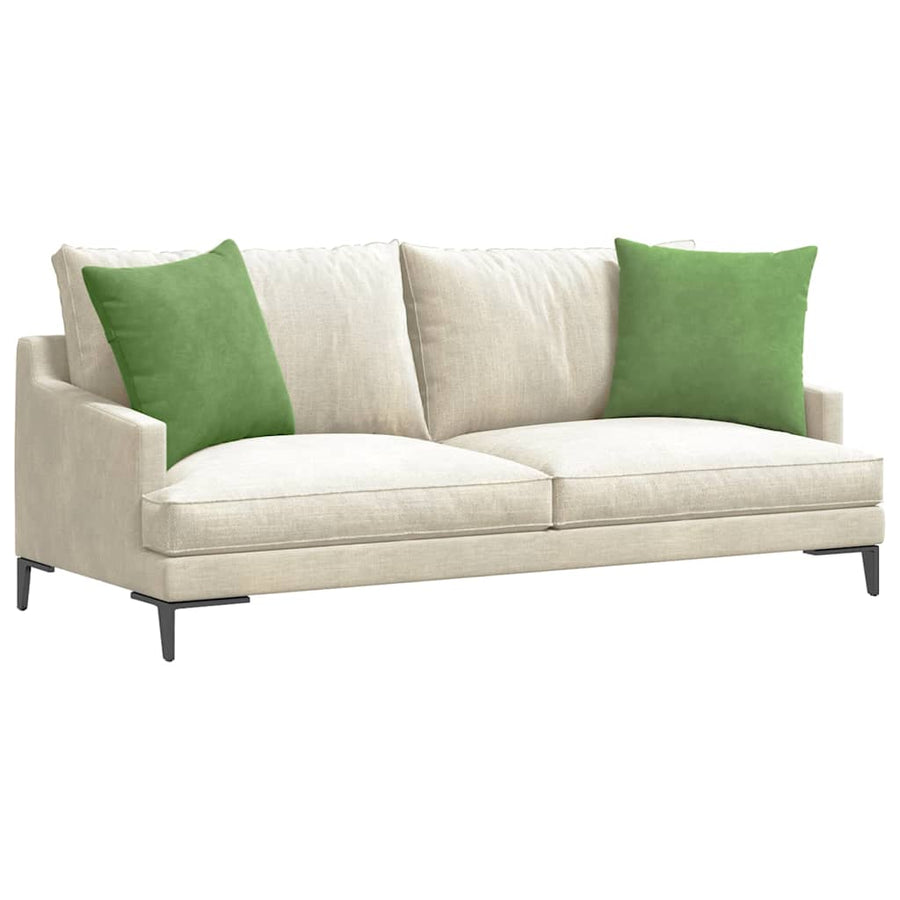 Sofa Kussens 2 pcs Lichtgroen 50 x 50 cm Katoen Stof