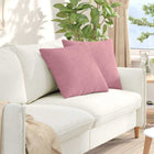 Sofa kussens 2 stuks roze 50x50 cm cordstof