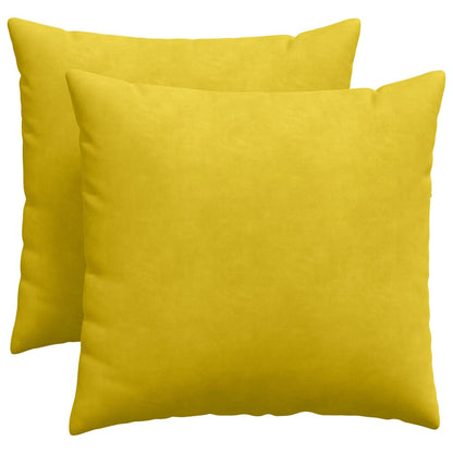 Sofa Kussens 2 pcs Geel 50 x 50 cm Katoen Stof