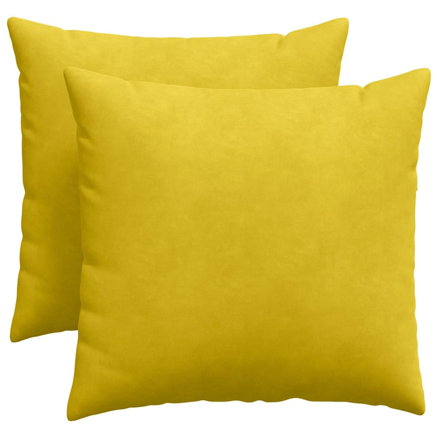 Sofa Kussens 2 pcs Geel 50 x 50 cm Katoen Stof