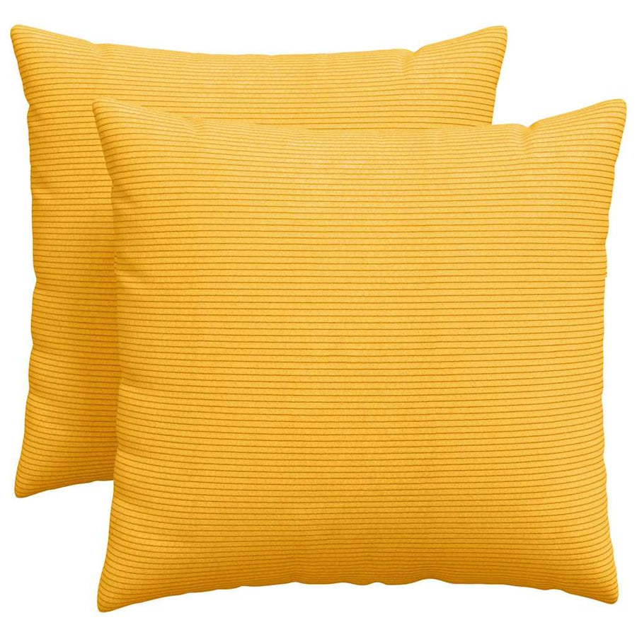 Sofa Kussens 2 pcs Lichtgeel 50 x 50 cm Katoen Stof