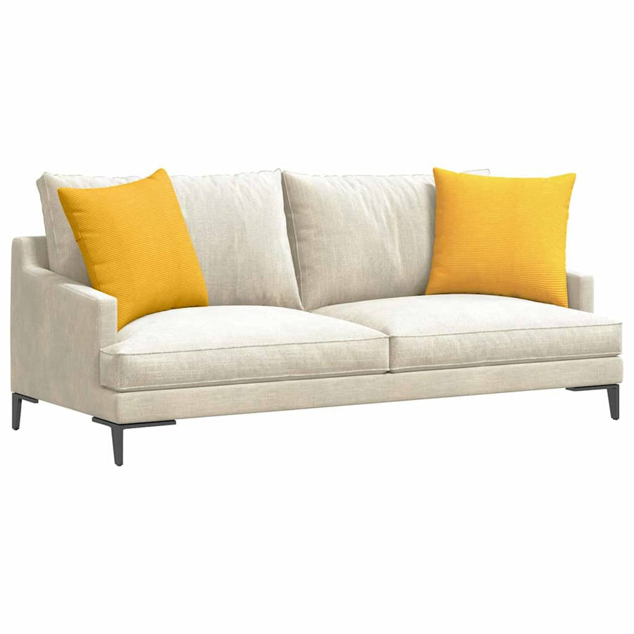 Sofa Kussens 2 pcs Lichtgeel 50 x 50 cm Katoen Stof