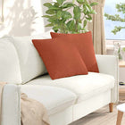 Sofa Cushions 2 pieces Red-orange 50 x 50 cm Corduroy