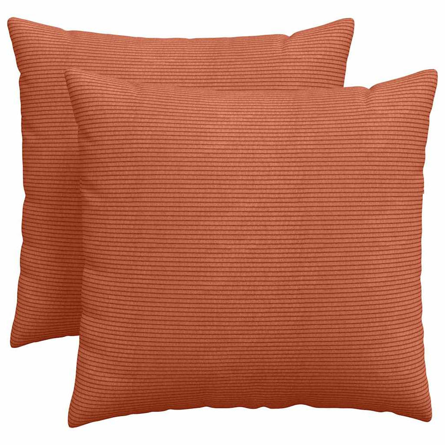 Sofa Kussens 2 pcs Rood-oranje 50 x 50 cm Katoen Stof