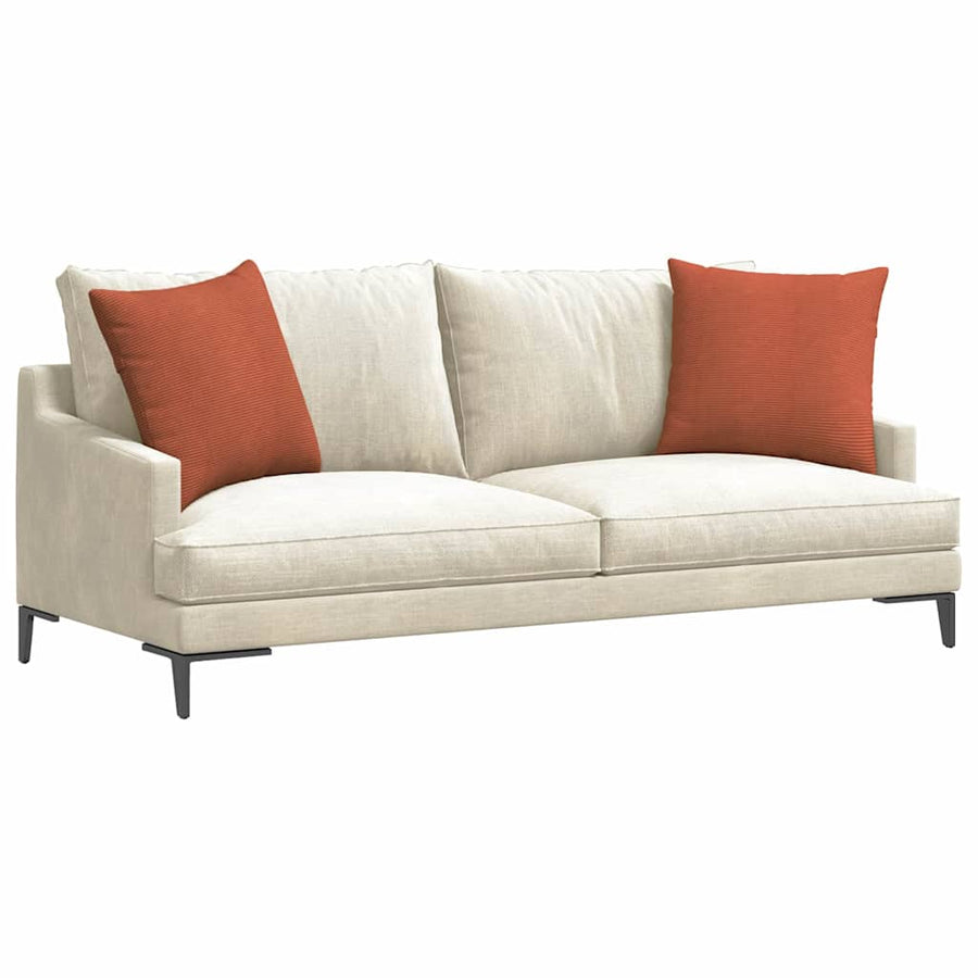 Sofa Kussens 2 pcs Rood-oranje 50 x 50 cm Katoen Stof