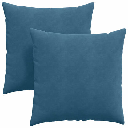 Sofa Kussens 2 pcs Blauw 60 x 60 cm Katoen Stof