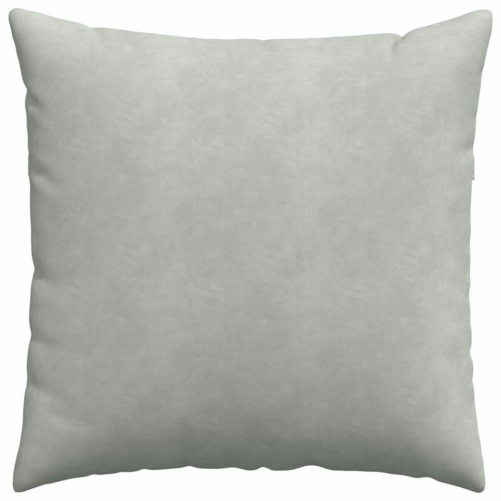 Sofa Kussens 2 pcs Lichtgrijs 60 x 60 cm Katoen Stof