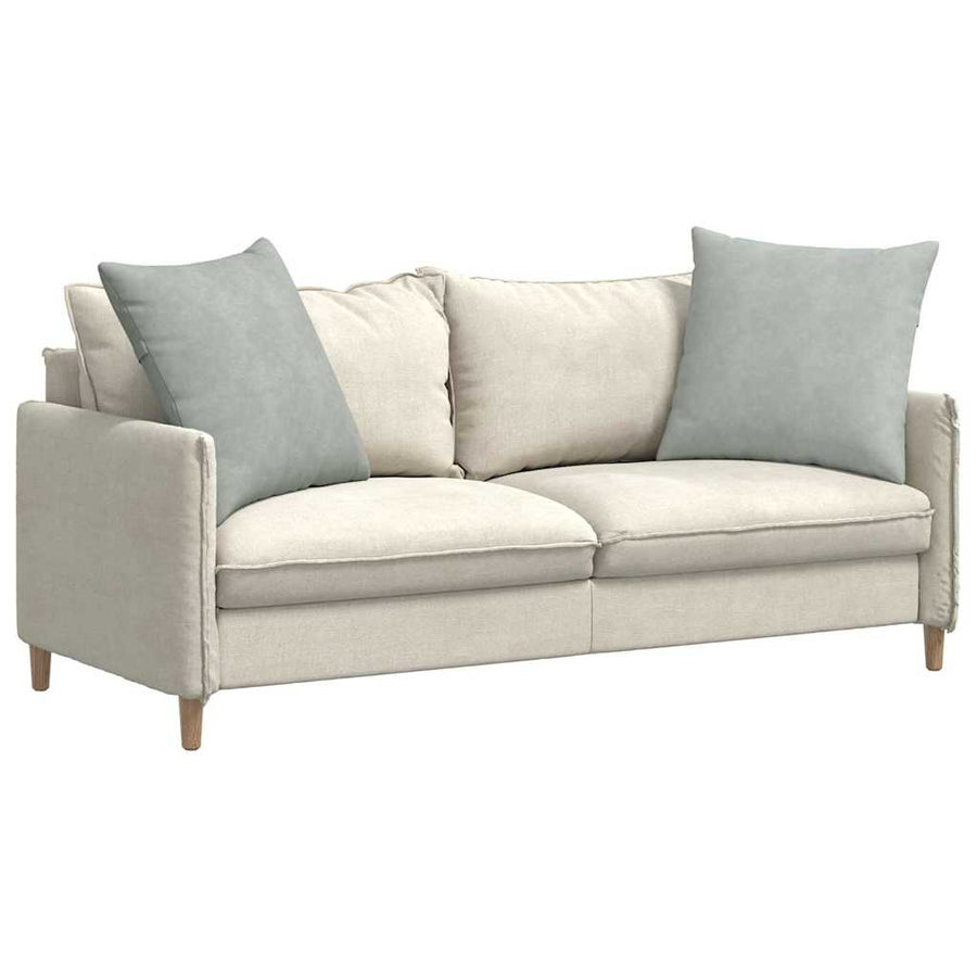Sofa Kussens 2 pcs Lichtgrijs 60 x 60 cm Katoen Stof