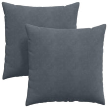 Sofa Kussens 2 pcs Donkergrijs 60 x 60 cm Katoen Stof