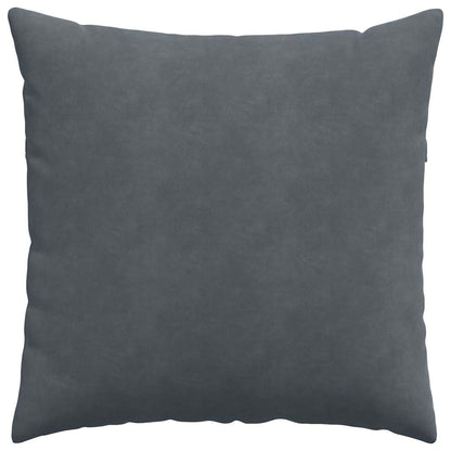 Sofa Kussens 2 pcs Donkergrijs 60 x 60 cm Katoen Stof
