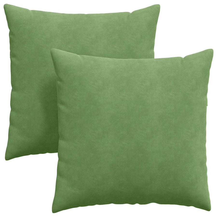 Sofa Kussens 2 pcs Lichtgroen 60 x 60 cm Katoen Stof