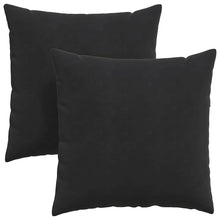 Sofa Kussens 2 pcs Zwart 60 x 60 cm Katoen Stof