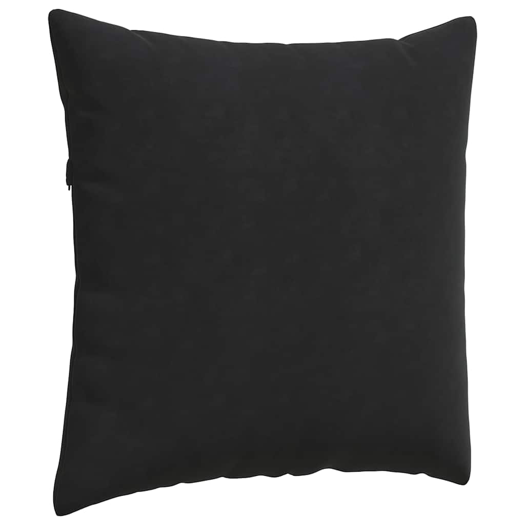 Sofa Kussens 2 pcs Zwart 60 x 60 cm Katoen Stof