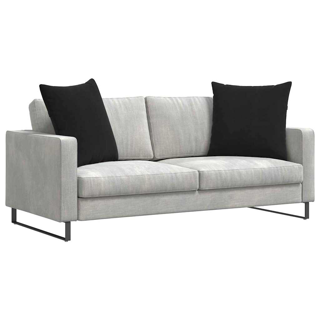 Sofa Kussens 2 pcs Zwart 60 x 60 cm Katoen Stof