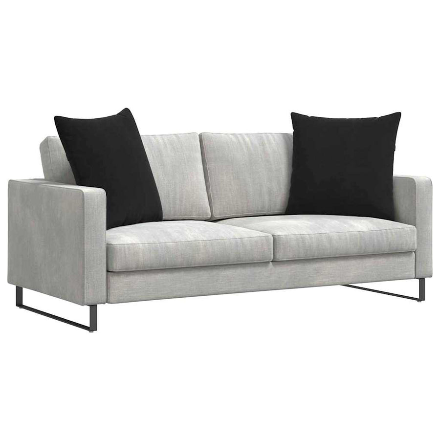 Sofa Kussens 2 pcs Zwart 60 x 60 cm Katoen Stof