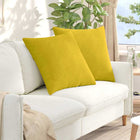 Sofa Cushions 2 pieces Yellow 60 x 60 cm Corduroy