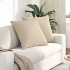 Sofa Cushions 2 pcs Cream 60 x 60 cm Fabric