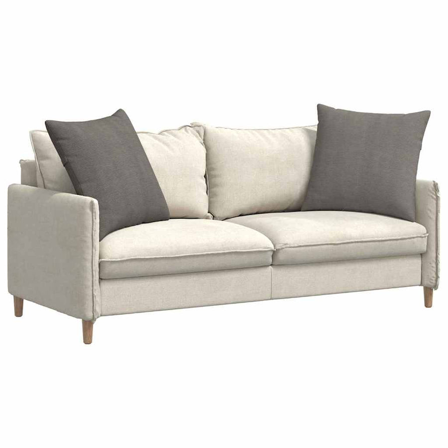 Sofa Kussens 2 pcs Lichtgrijs 60 x 60 cm Katoen Stof
