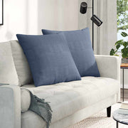 Sierkussens 2 stuks blauw 60x60 cm corduroy