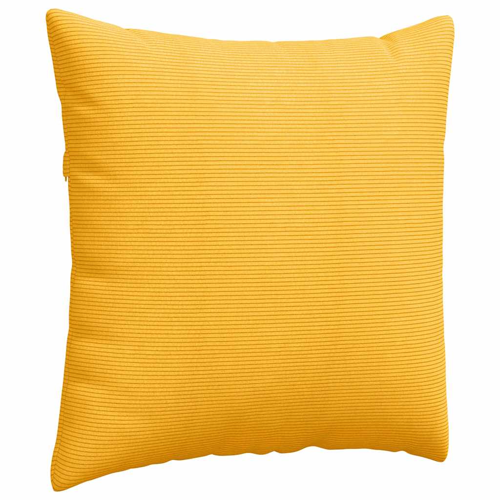 Sofa Kussens 2 pcs Lichtgeel 60 x 60 cm Katoen Stof