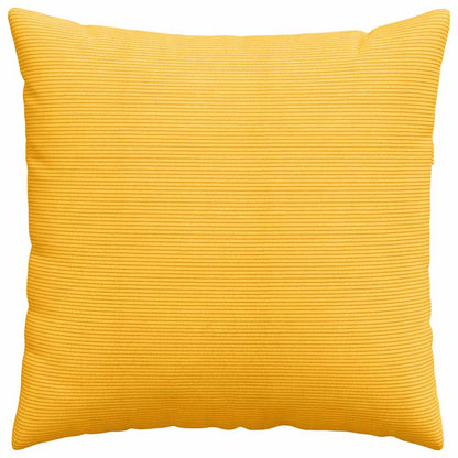 Sofa Kussens 2 pcs Lichtgeel 60 x 60 cm Katoen Stof